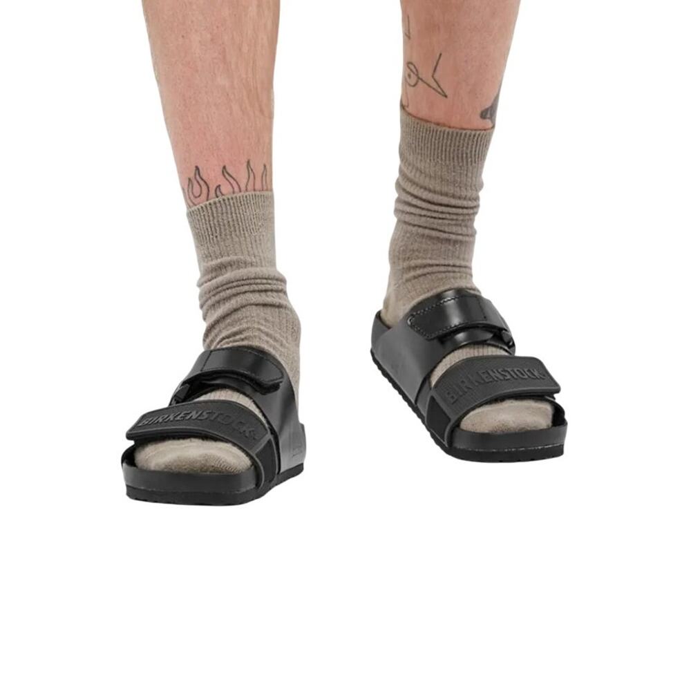 Rick Owens x Birkenstock Rotterdam Slides Black Leather Mens EU 42 US 9 Sandals